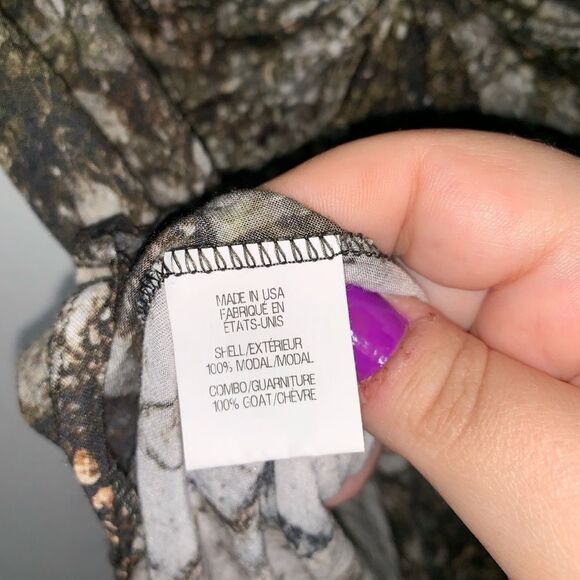 Helmut Lang Gravel Print Jersey Scoop Back Blouse - Picture 7 of 8